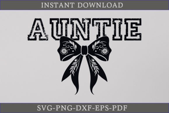 Halloween Auntie SVG Coquette Black Bow Review
