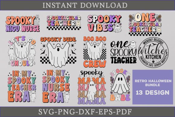 Halloween Retro Spooky Ghost SVG Bundle Review
