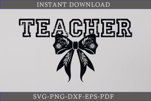 Halloween Teacher SVG Coquette Black Bow Review